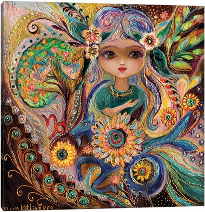 The Fairies Of Zodiac Series - Capricorn Canvas Art Print - Elena Kotliarker