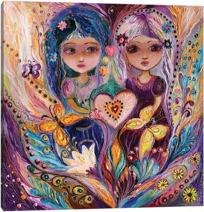 The Fairies Of Zodiac Series - Gemini Canvas Art Print - Gemini