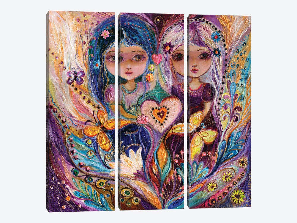 The Fairies Of Zodiac Series - Gemini by Elena Kotliarker 3-piece Canvas Artwork