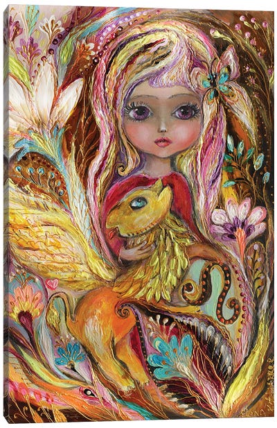 The Fairies Of Zodiac Series - Leo Canvas Art Print - Elena Kotliarker
