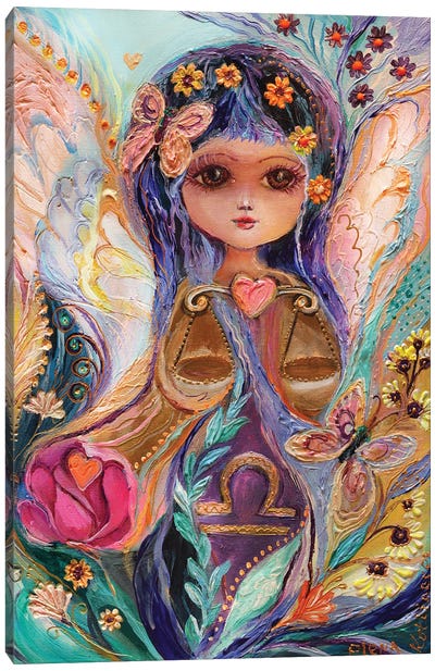The Fairies Of Zodiac Series - Libra Canvas Art Print - Elena Kotliarker