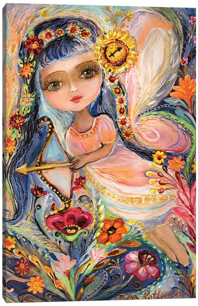 The Fairies Of Zodiac Series - Sagittarius Canvas Art Print - Elena Kotliarker