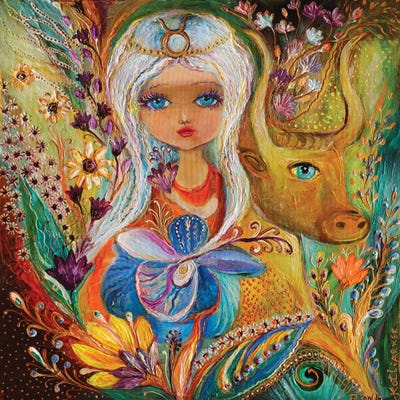 The Fairies Of Zodiac Series - Taurus - Canvas Art | Elena Kotliarker