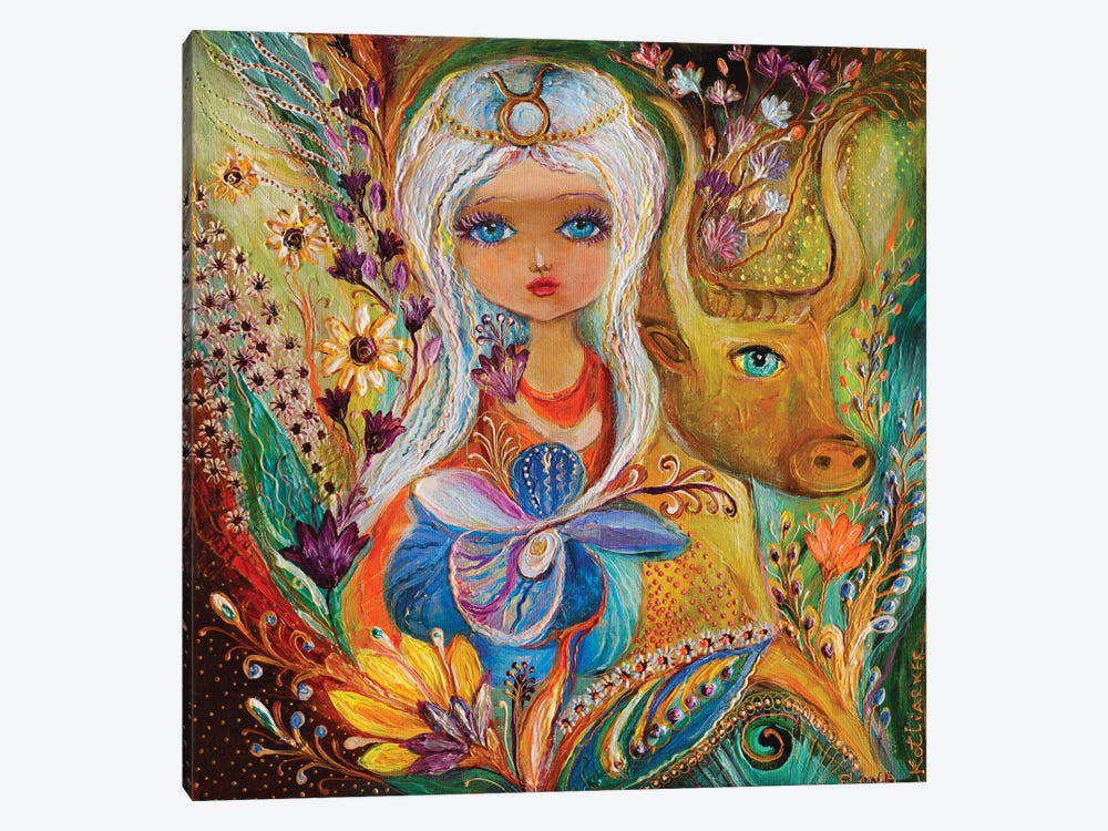 The Fairies Of Zodiac Series - Taurus by Elena Kotliarker 1-piece Canvas Wall Art
