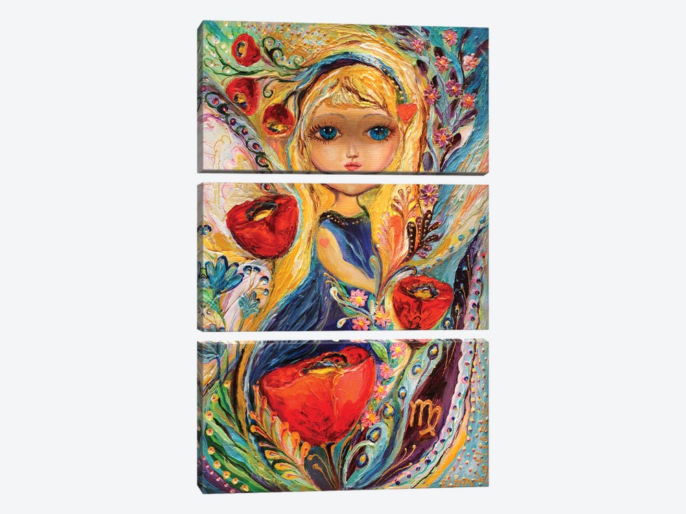 The Fairies Of Zodiac Series - Virgo by Elena Kotliarker 3-piece Canvas Art Print