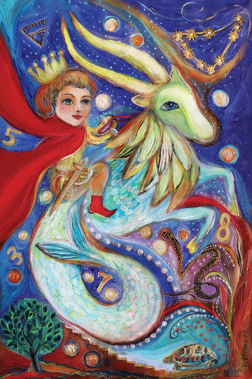 Princess Of Zodiac - Capricorn by Elena Kotliarker wall art