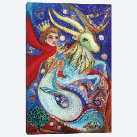 Princess Of Zodiac - Capricorn Canvas Print #EKL258} by Elena Kotliarker Canvas Wall Art
