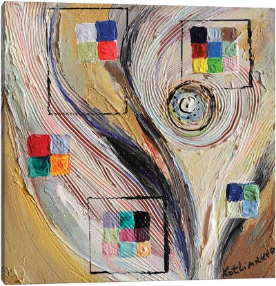 Pixelization Series V Canvas Art Print - Artwork Similar to Wassily Kandinsky