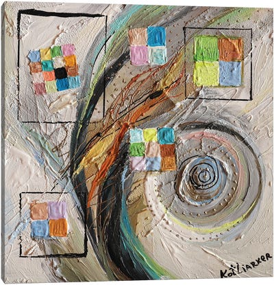 Pixelization Series VII Canvas Art Print - Artwork Similar to Wassily Kandinsky