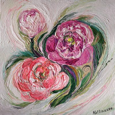 Splash Of Life XXXIII The Power Of Peonies by Elena Kotliarker framed canvas print