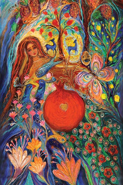 Peacocks: The Tales Of One Thousand And One Nights Triptych I by Elena Kotliarker