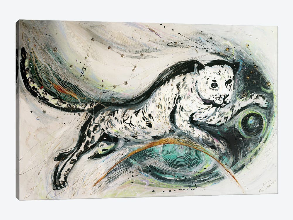Totem Series IV. White Jaguar by Elena Kotliarker 1-piece Canvas Artwork