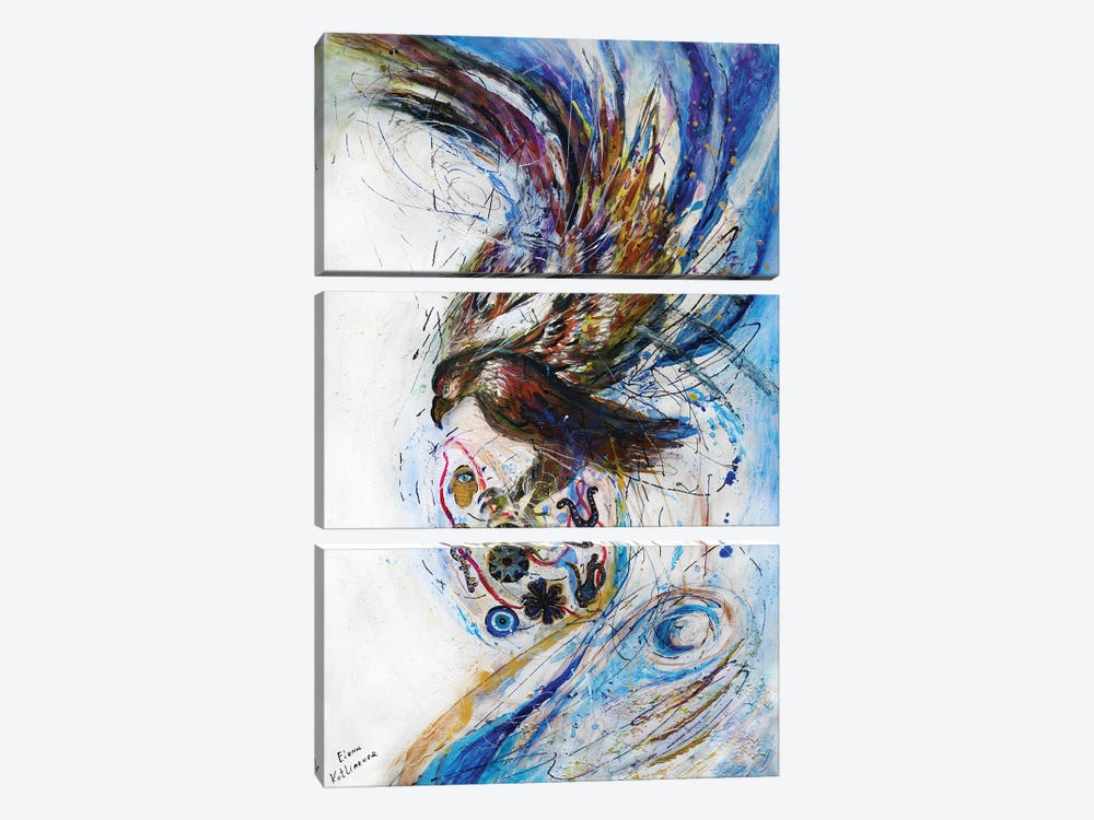 Totem Series VI. The Eagle by Elena Kotliarker 3-piece Canvas Art Print