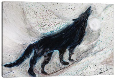 Totem Series V. The Timberwolf Canvas Art Print - Elena Kotliarker