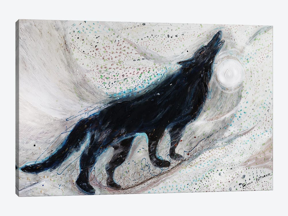 Totem Series V. The Timberwolf by Elena Kotliarker 1-piece Canvas Art