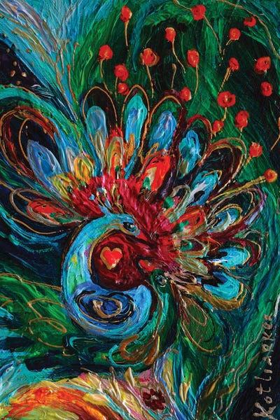 Peacocks: Totem Series I. The Peacock by Elena Kotliarker