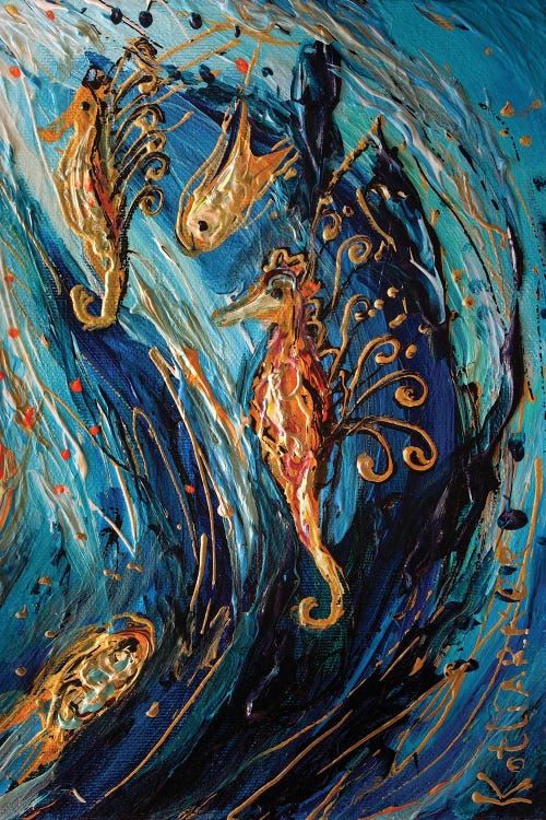 Totem Series II. The Sea Horses by Elena Kotliarker wall art