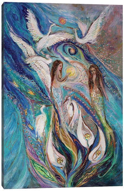 The Elegy Of Three Suns Canvas Art Print - Swan Art