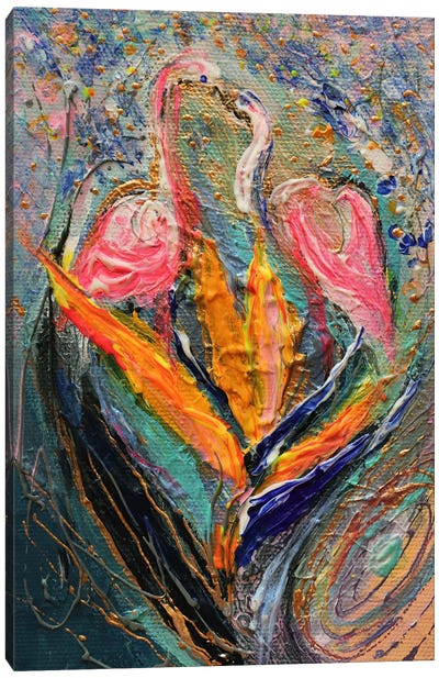 My Palette VI Canvas Art Print - Flamingo Art