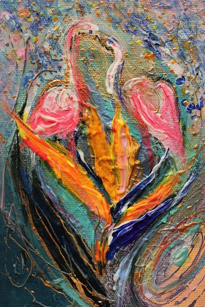 Flamingos: My Palette VI by Elena Kotliarker