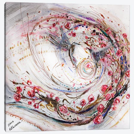 Splash Of Life 39. Dance Of Hummingbirds Canvas Print #EKL306} by Elena Kotliarker Canvas Print