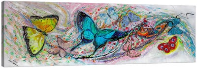 Splash Of Life 40. Dance Of Butterflies Canvas Art Print - Elena Kotliarker