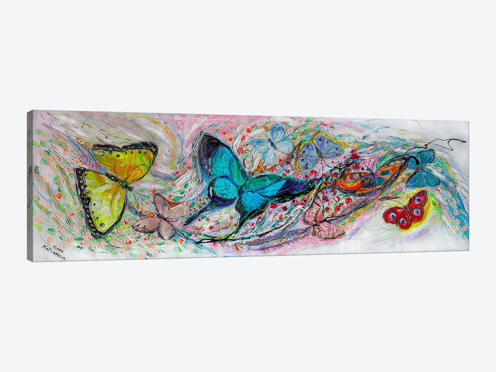 Splash Of Life 40. Dance Of Butterflies by Elena Kotliarker 1-piece Canvas Art