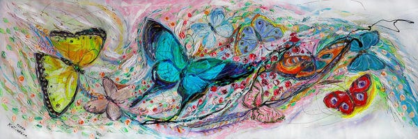 Elena Kotliarker: Splash Of Life 40. Dance Of Butterflies by Elena Kotliarker