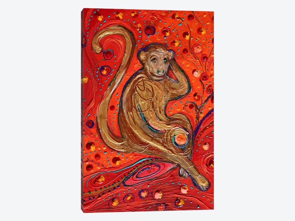 Life Totems 9. The Monkey by Elena Kotliarker 1-piece Art Print