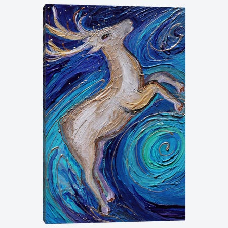 Life Totems 9. The Deer Canvas Print #EKL311} by Elena Kotliarker Canvas Art Print