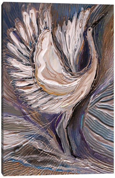 Life Totems 9. The Crane Canvas Art Print - Elena Kotliarker