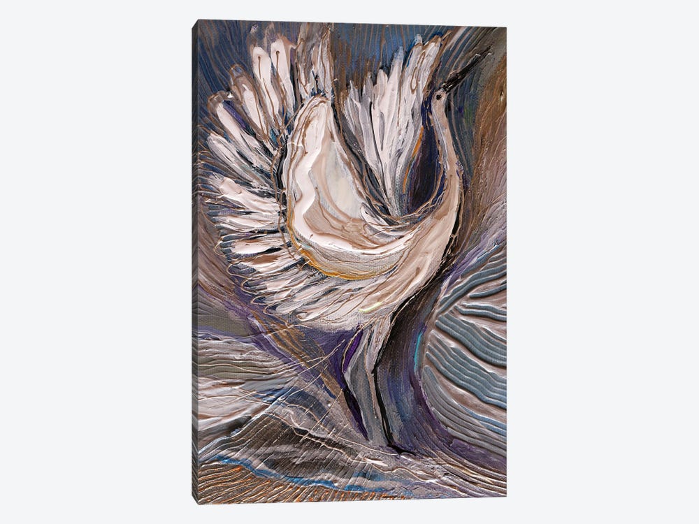 Life Totems 9. The Crane by Elena Kotliarker 1-piece Canvas Print