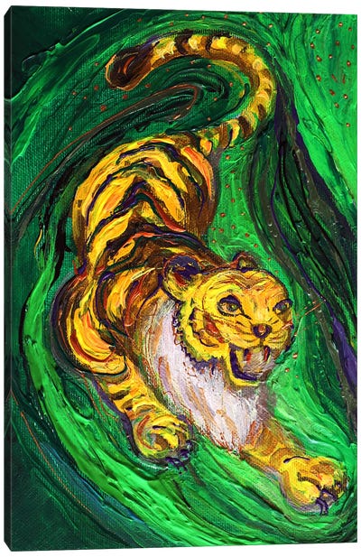 Life Totems 9. The Tiger Canvas Art Print - Elena Kotliarker