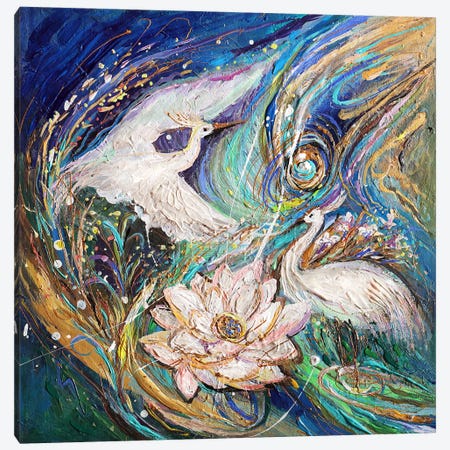 The Splash Of Life 41. Dance Of Herons III Canvas Print #EKL315} by Elena Kotliarker Canvas Wall Art
