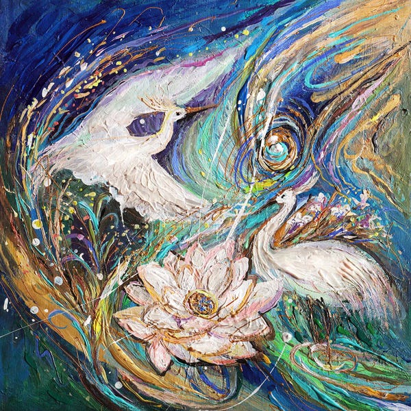 Elena Kotliarker: The Splash Of Life 41. Dance Of Herons III by Elena Kotliarker