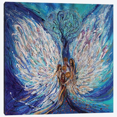 Angel Wings XXVI. The Dance With Tambourine Canvas Print #EKL325} by Elena Kotliarker Canvas Print