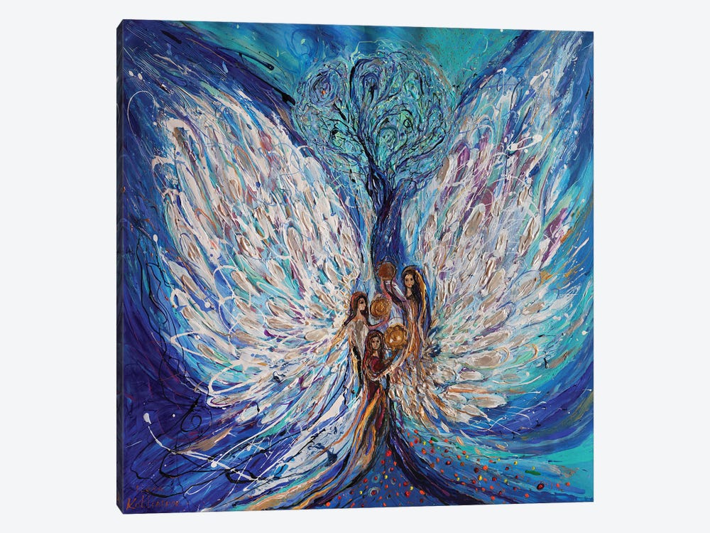 Angel Wings XXVI. The Dance With Tambourine by Elena Kotliarker 1-piece Art Print