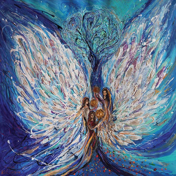Elena Kotliarker: Angel Wings XXVI. The Dance With Tambourine by Elena Kotliarker