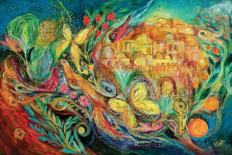 The Key Jerusalem by Elena Kotliarker wall art