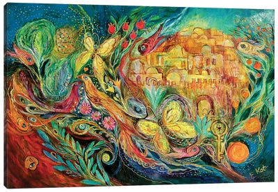 The Key Jerusalem Canvas Art Print - Pomegranate Art