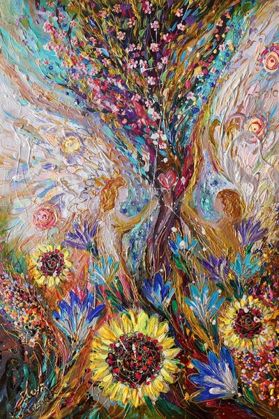 Playing Music With Angels Panel I by Elena Kotliarker framed canvas print