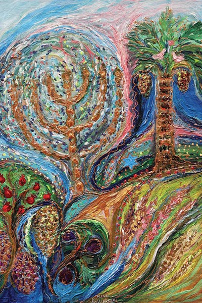 Elena Kotliarker - Gallery Posters: The Roots Of Menorah by Elena Kotliarker