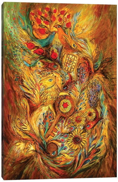 The Shining Of Gold Canvas Art Print - Peacock Art