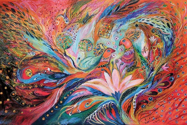 Peacocks: The Wind Rose by Elena Kotliarker