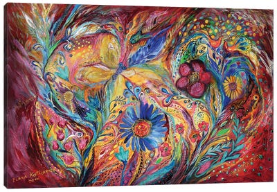 The Joyful Iris Canvas Art Print - Dove & Pigeon Art