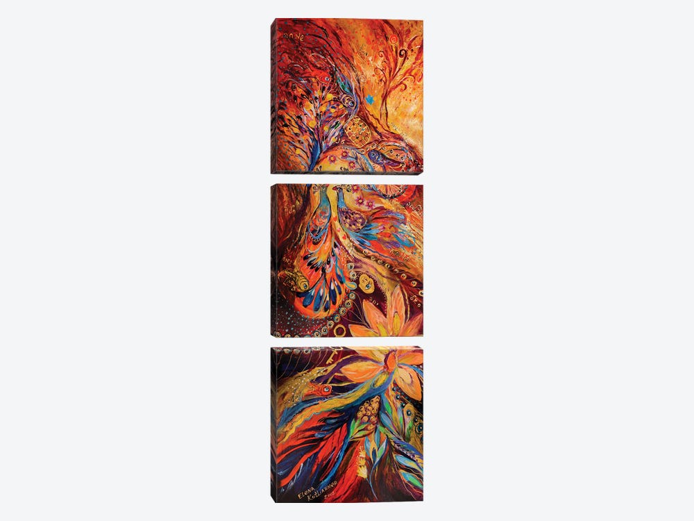 The Moments Of Love Diptych. Part II by Elena Kotliarker 3-piece Canvas Art
