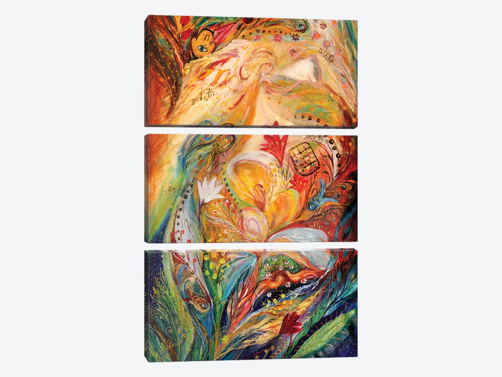The Angels On Wedding Triptych. Left Panel by Elena Kotliarker 3-piece Canvas Art Print