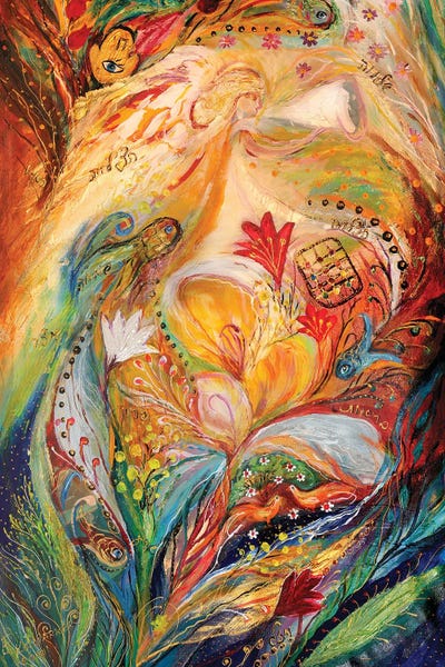 Judaism: The Angels On Wedding Triptych. Left Panel by Elena Kotliarker