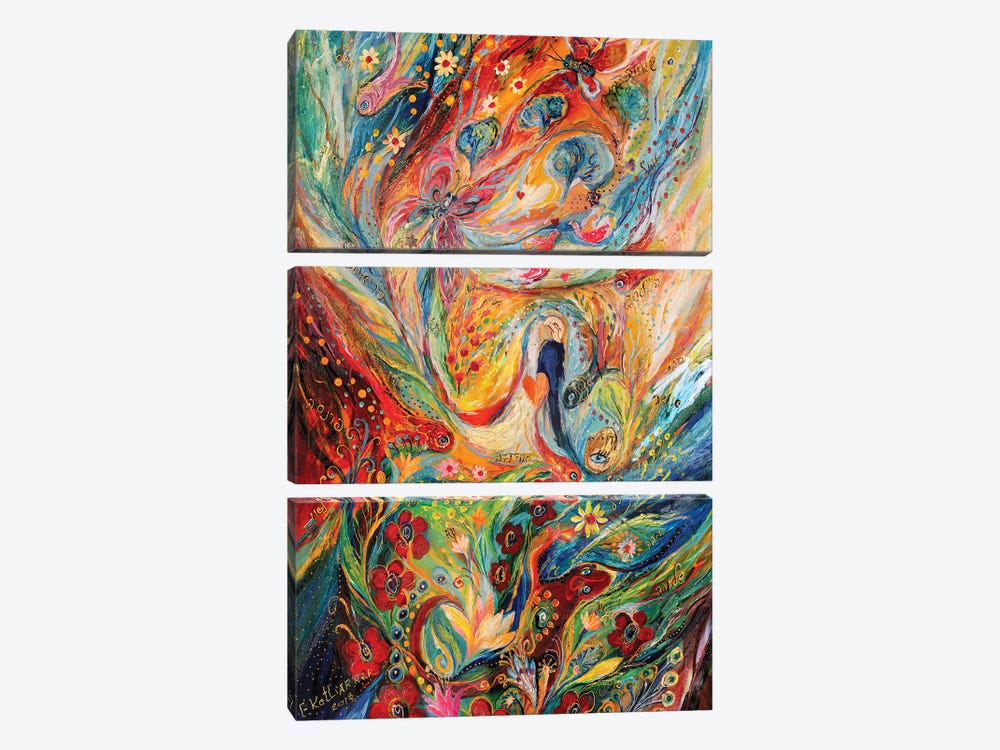 The Angels On Wedding Triptych. Middle Panel by Elena Kotliarker 3-piece Canvas Art Print