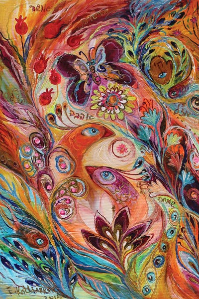 Peacocks: The Stream Of Life I by Elena Kotliarker